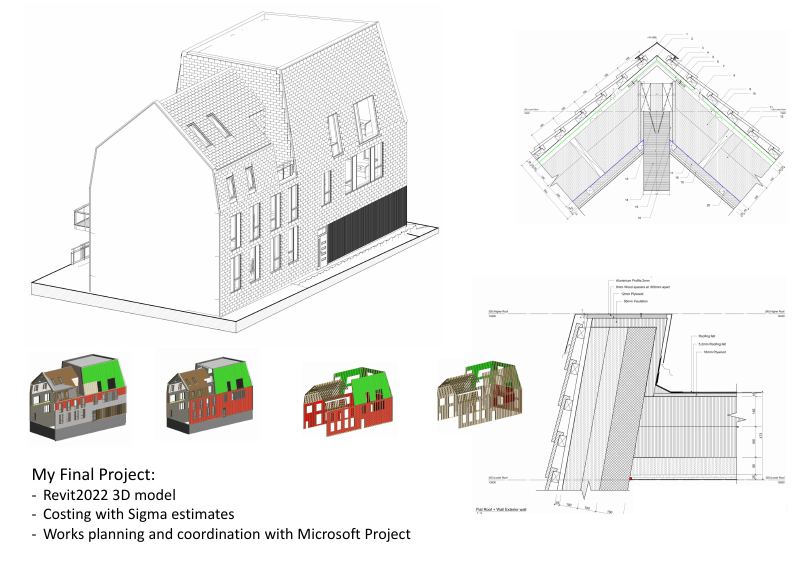 Revit model and technical details from the final academic project